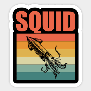 Squid Funny & humor Squids Cute & Cool Art Design Lovers Sticker